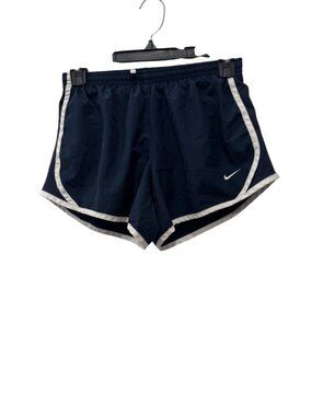 Nike Dri-Fit Kid's Size L Navy Blue Running Shorts With White Trim